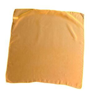 Solid Gold Yellow Polyester Square‎ Scarf Made in Japan
